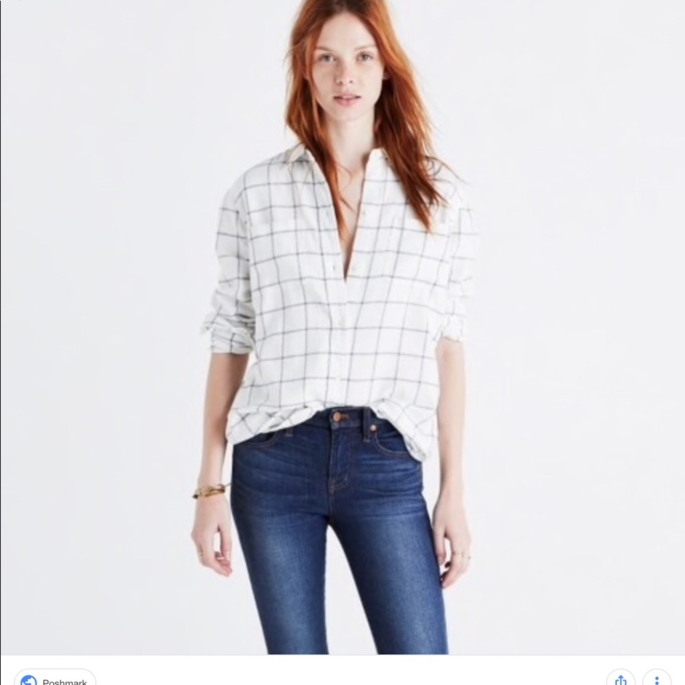 Madewell classic windowpane flannel